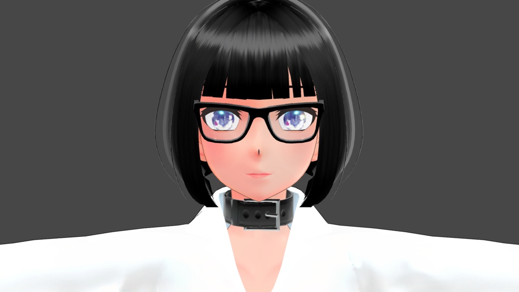 【VRChat】ローポリの首輪とメガネ