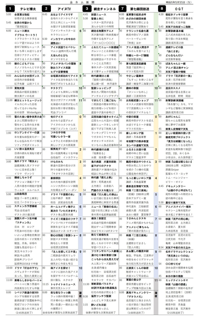 第一弾◆偽金カム新聞テレビ欄クリアファイル