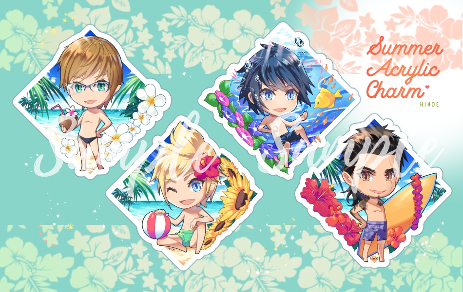【FF15】夏のアクリルキーホルダー4種
