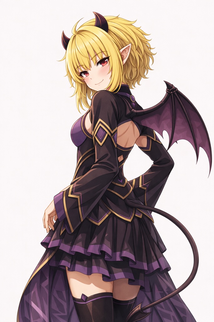 オリジナル悪魔キャラ ポーズ拡張イラストセット（全5枚）Original Demon Girl Pose Expansion Illustration Set (5 Images)