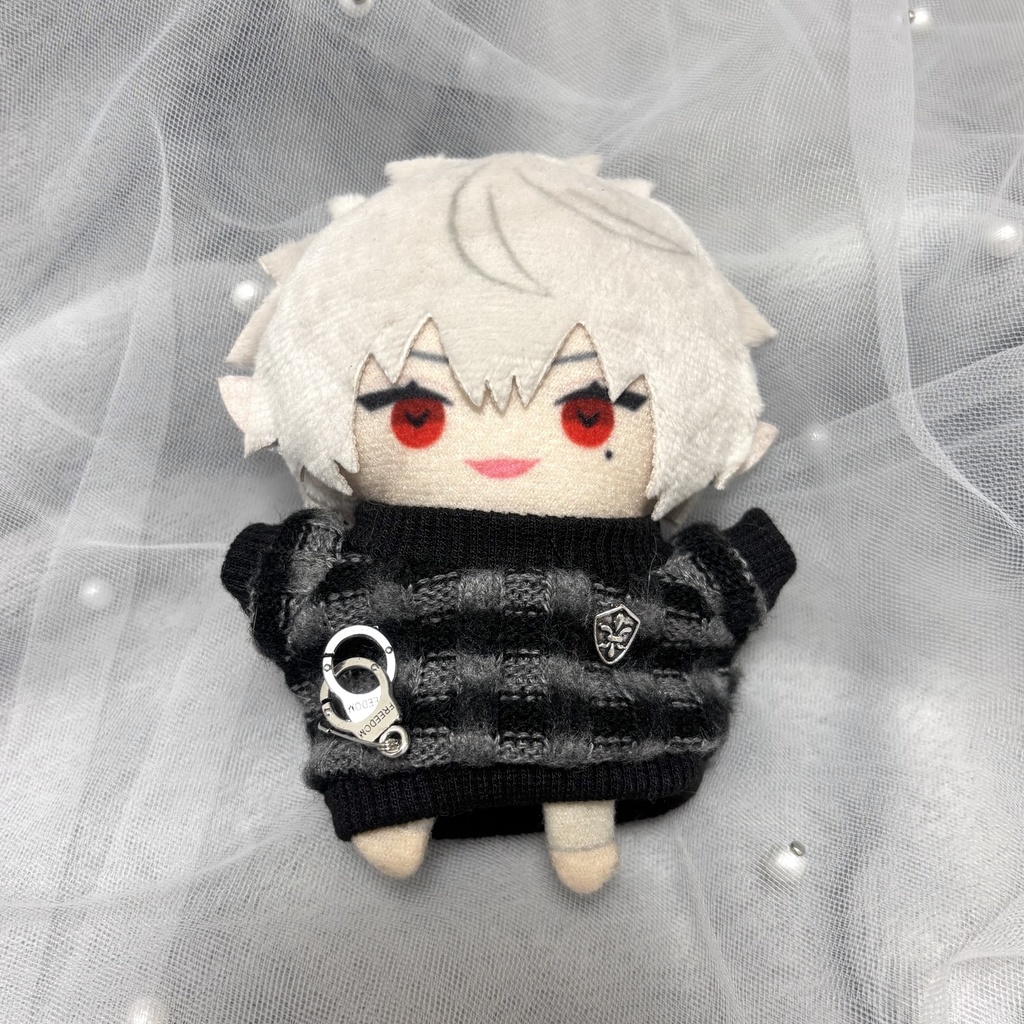 ꒰ 10cm用ぬい服 ꒱ 手錠チャーム付ボーダーニット 全4色