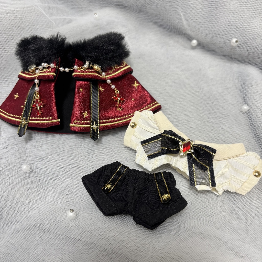 ꒰ 10~12cm用ぬい服 ꒱ ロイヤル王子様セット (全2色)