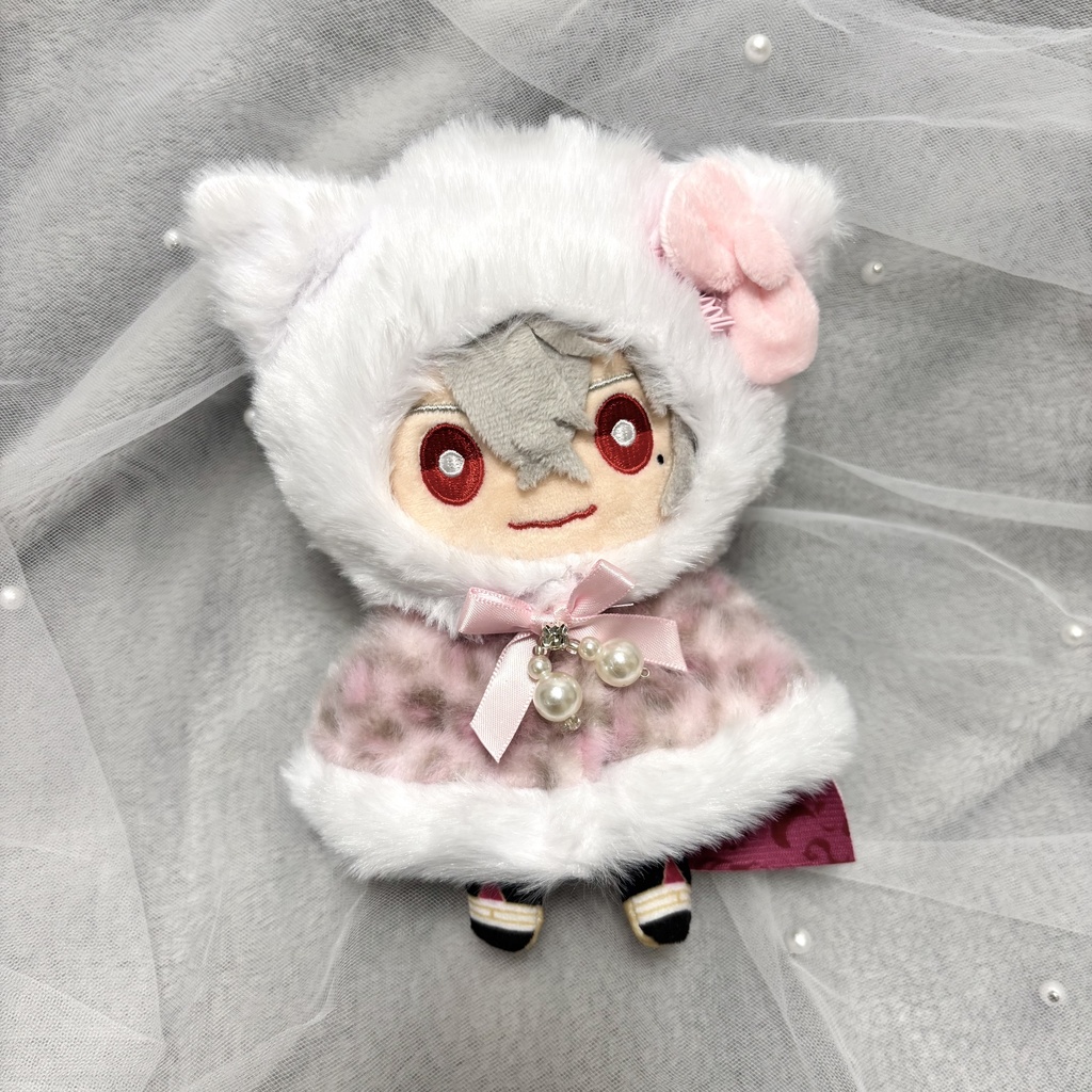 ꒰ 10~20cm用ぬい服 ꒱ ネコ耳ポンチョ ( 全3色 )