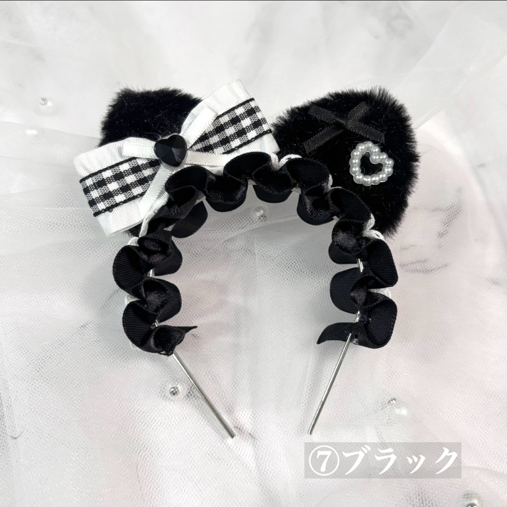 ぬい用カチューシャ ꒰ チェックシリーズ ꒱ 全7色