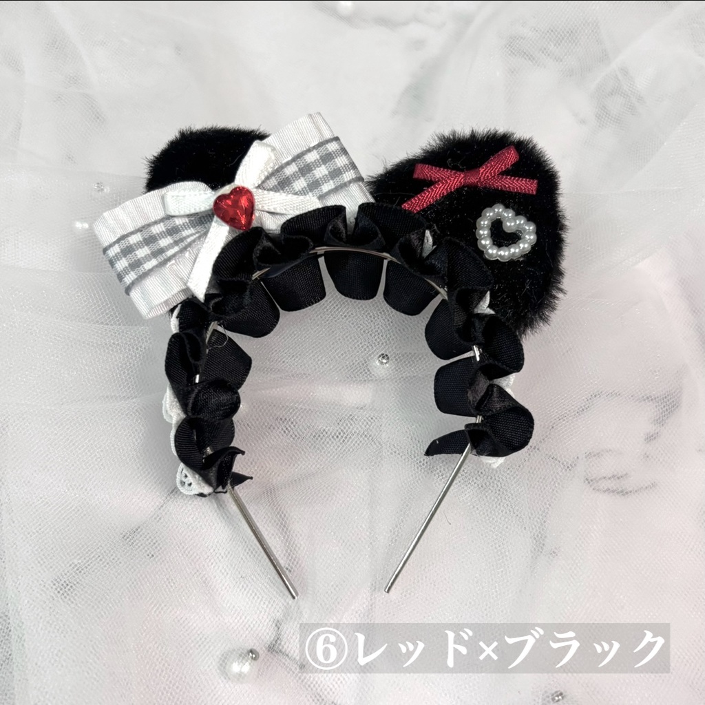 ぬい用カチューシャ ꒰ チェックシリーズ ꒱ 全7色