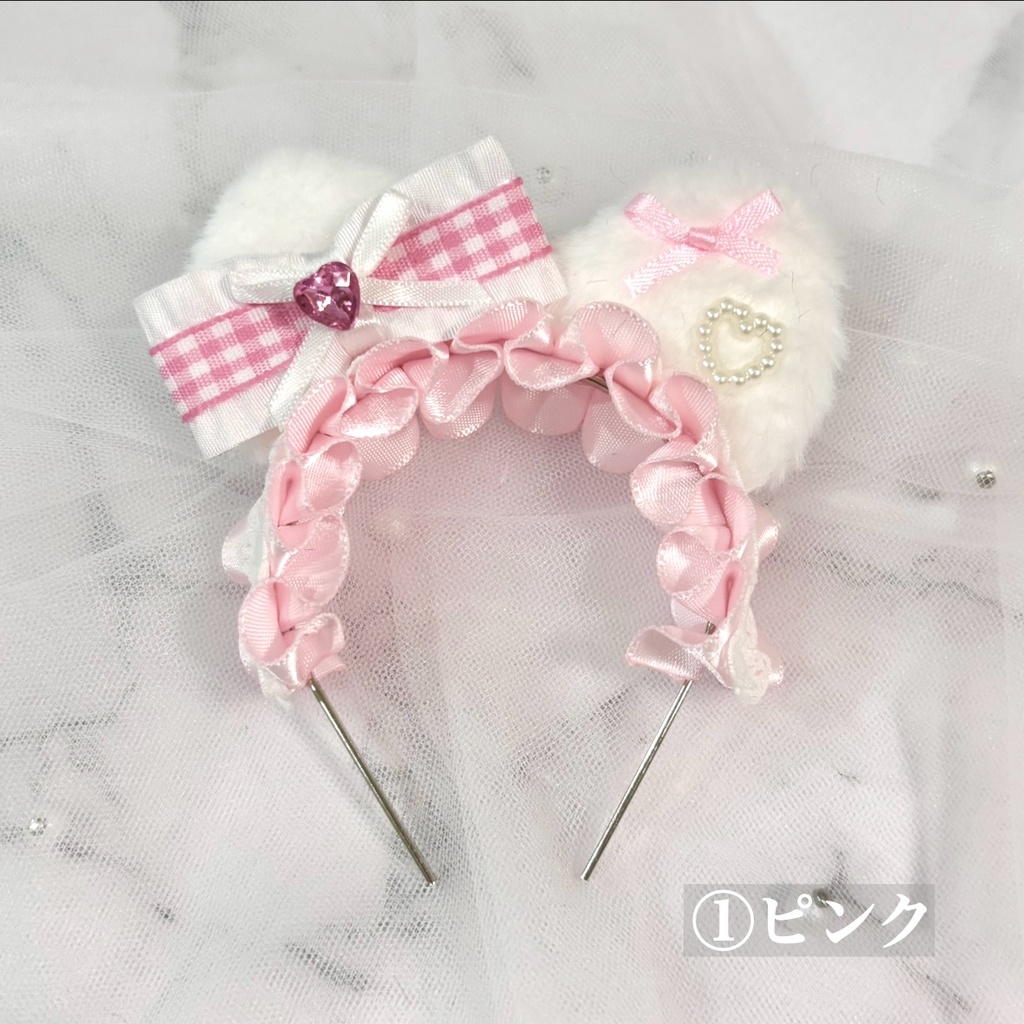 ぬい用カチューシャ ꒰ チェックシリーズ ꒱ 全7色