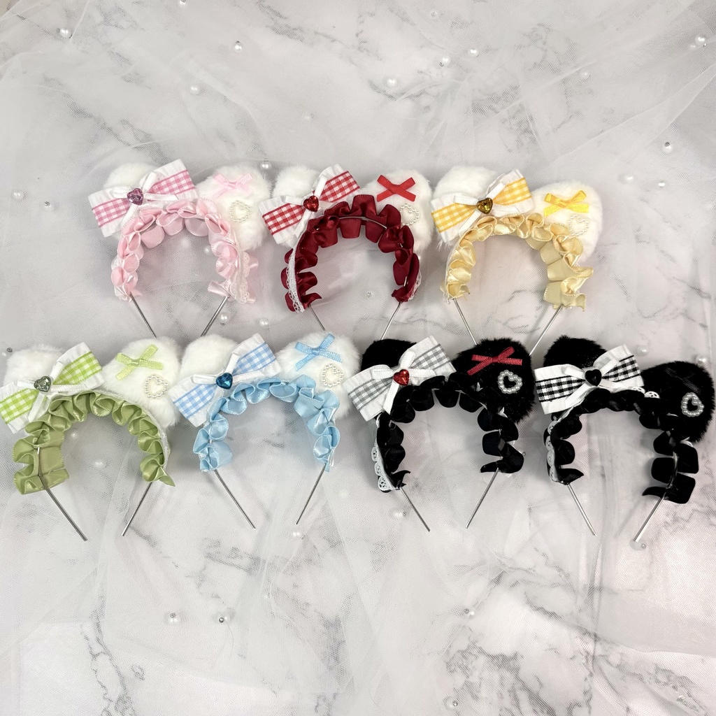 ぬい用カチューシャ ꒰ チェックシリーズ ꒱ 全7色