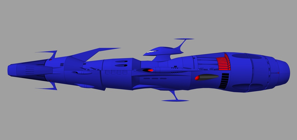 親父製作 二代目デスラー艦ローポリ仕様