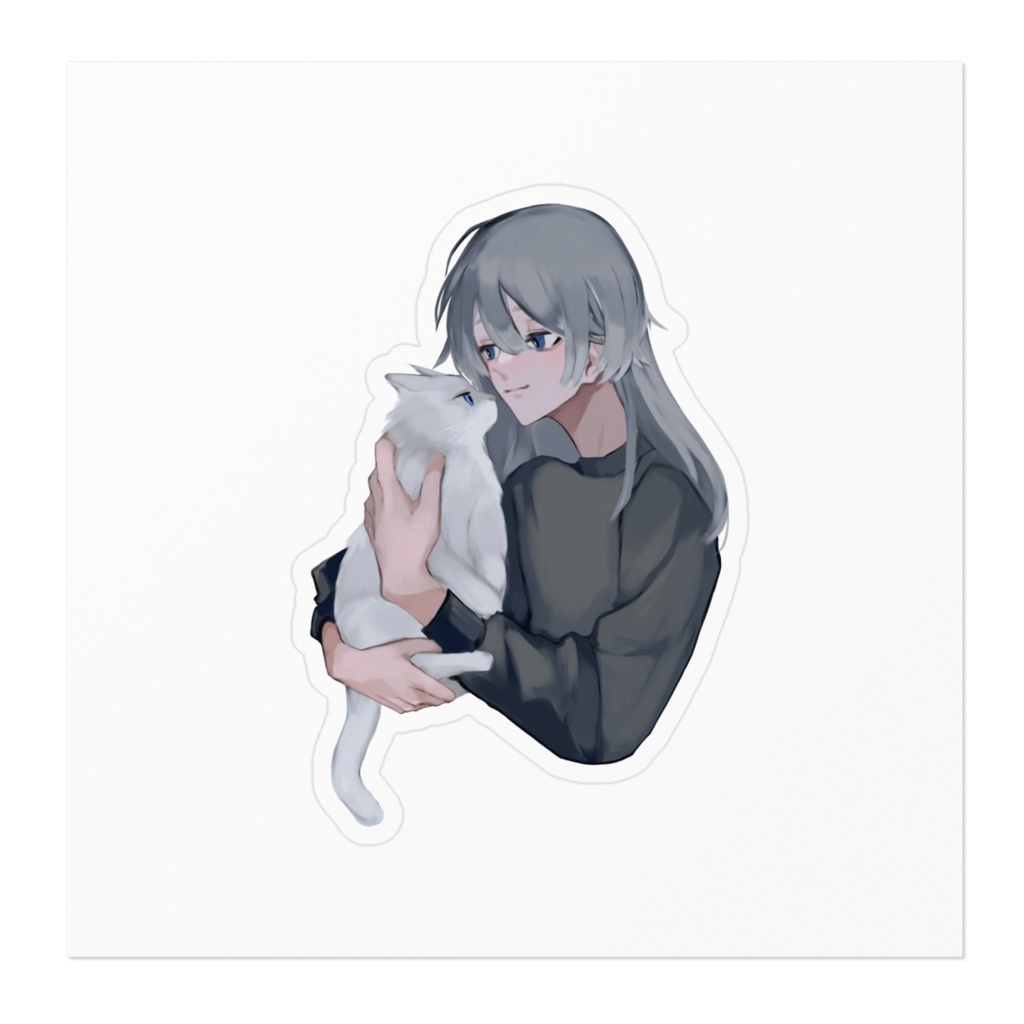 ネコちゃんとオトコの娘。ステッカー