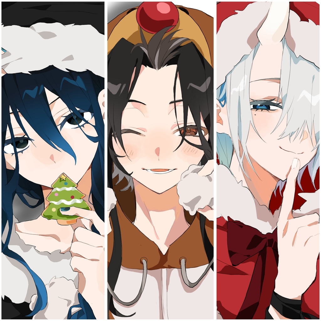 クリスマスチェキ風カード(神酒、たかはし明) - しゅわげ堂 - BOOTH