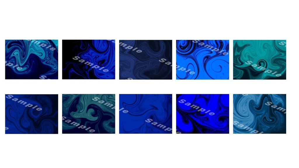 ホラー系マーブル模様(青)イラスト素材