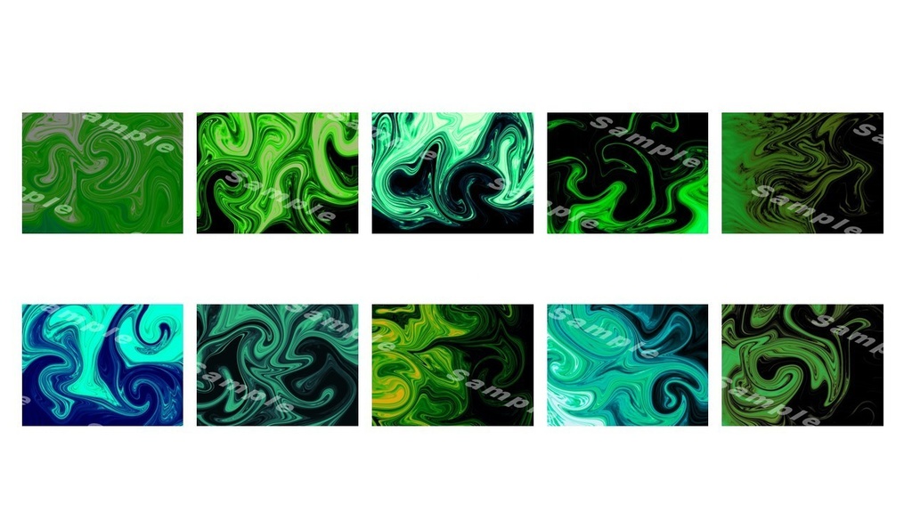 ホラー系マーブル模様(緑)イラスト素材