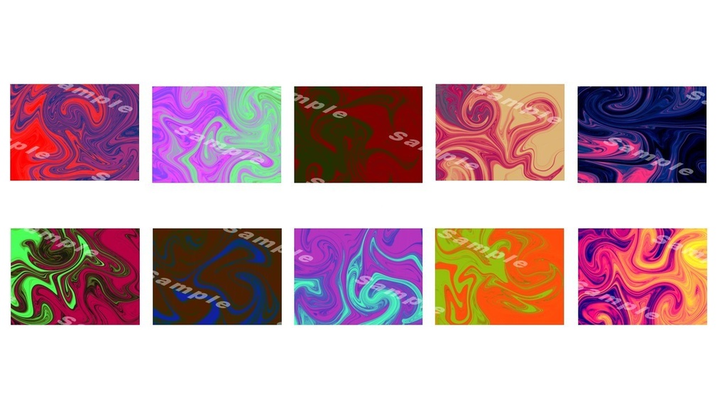 ホラー系マーブル模様(サイケデリック)イラスト素材