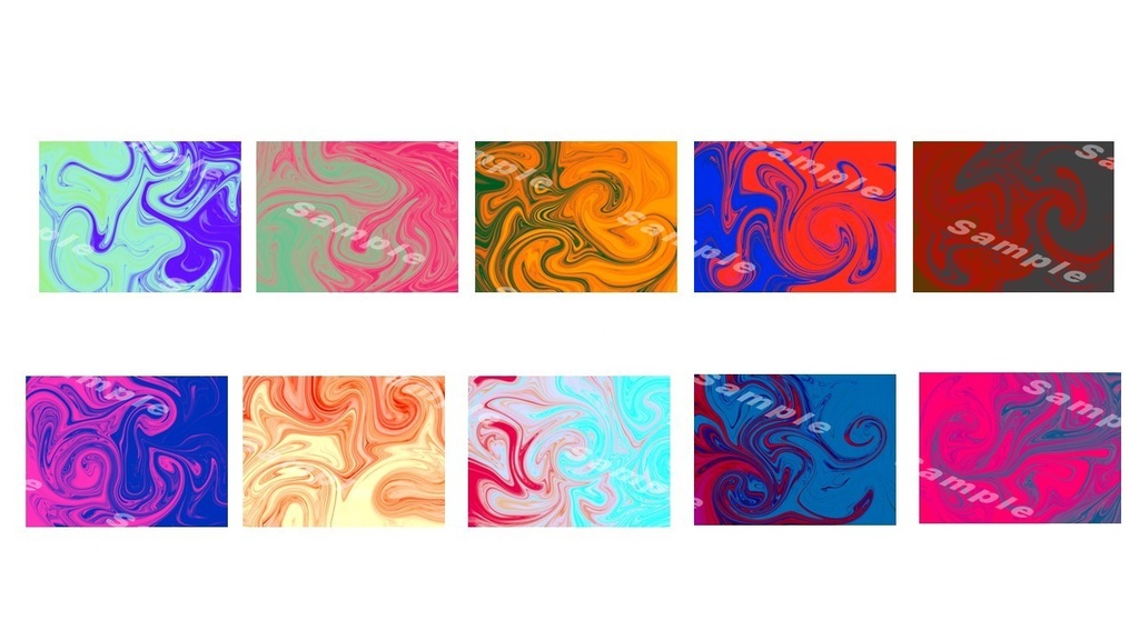 ホラー系マーブル模様(サイケデリック)イラスト素材