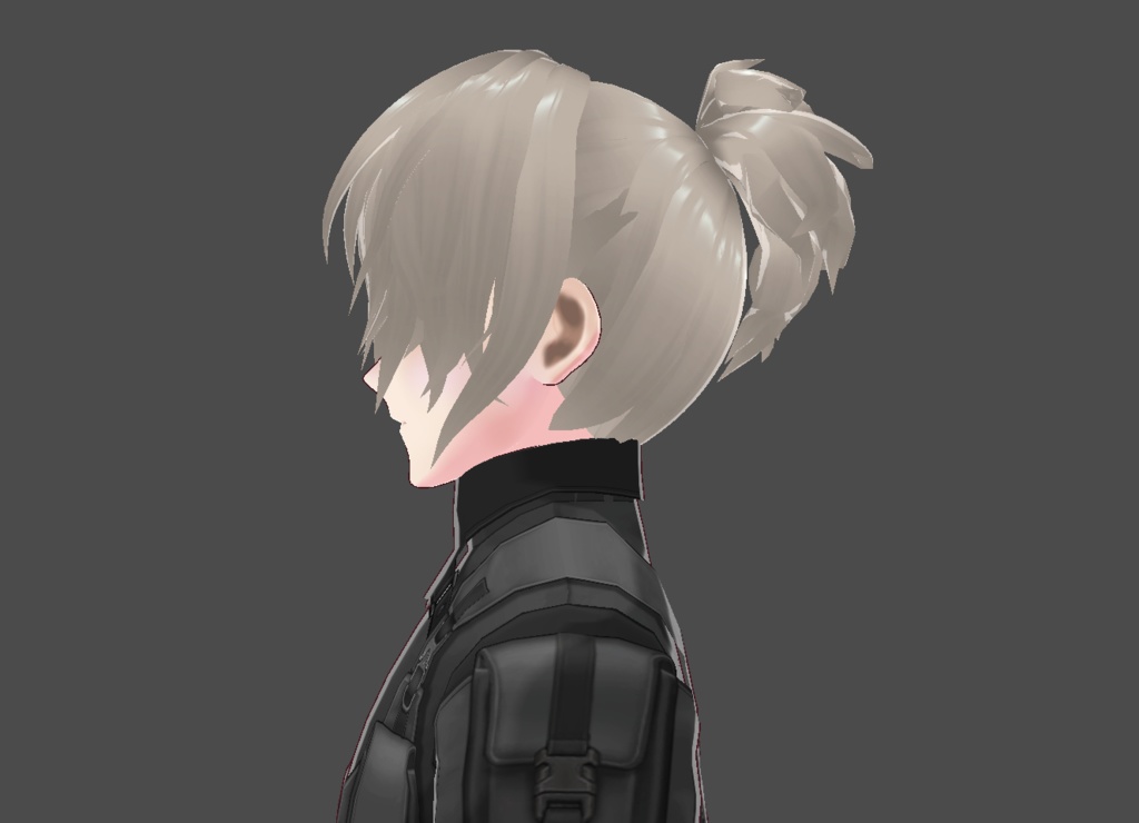 【Vroidヘアプリセット】Short Ponytail Hair Preset