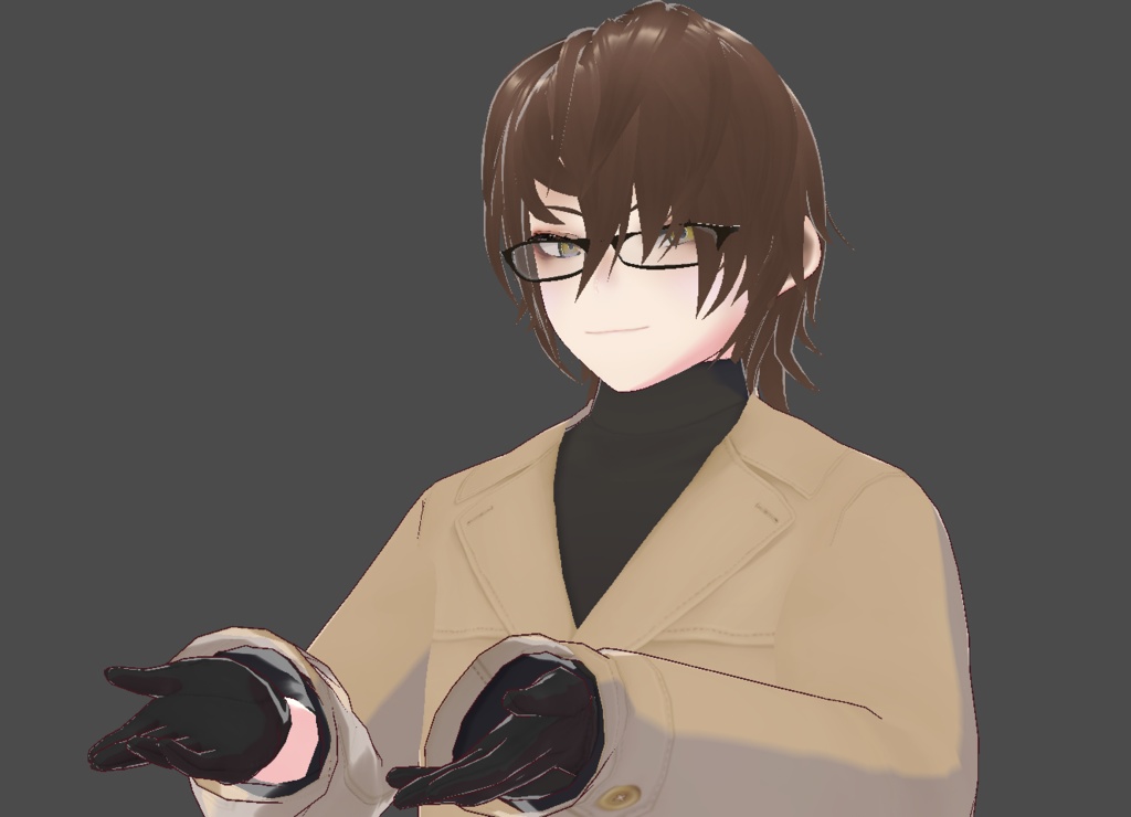 【Vroidヘアプリセット】Short Ponytail Hair Preset