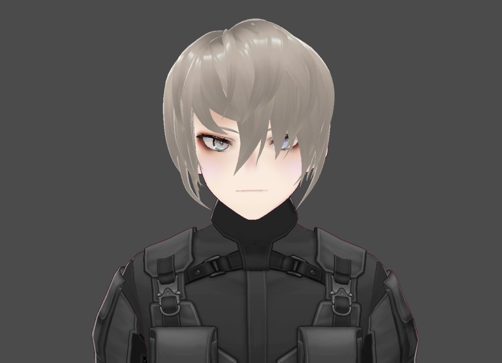 【Vroidヘアプリセット】Short Ponytail Hair Preset