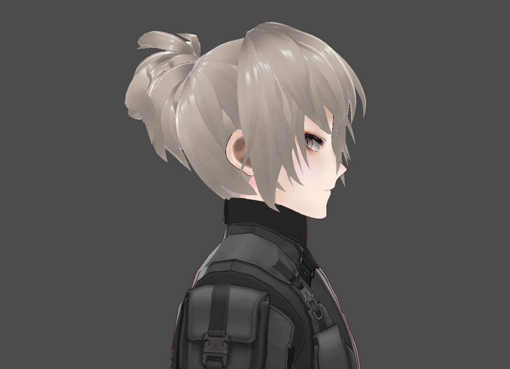 【Vroidヘアプリセット】Short Ponytail Hair Preset