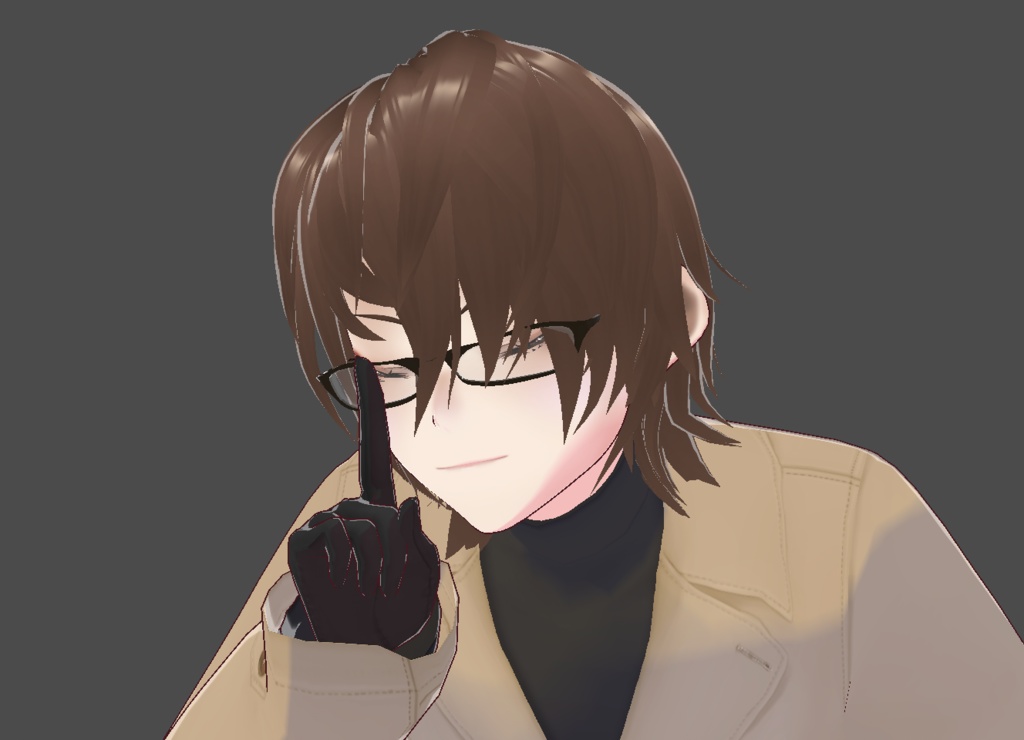 【Vroidヘアプリセット】Short Ponytail Hair Preset