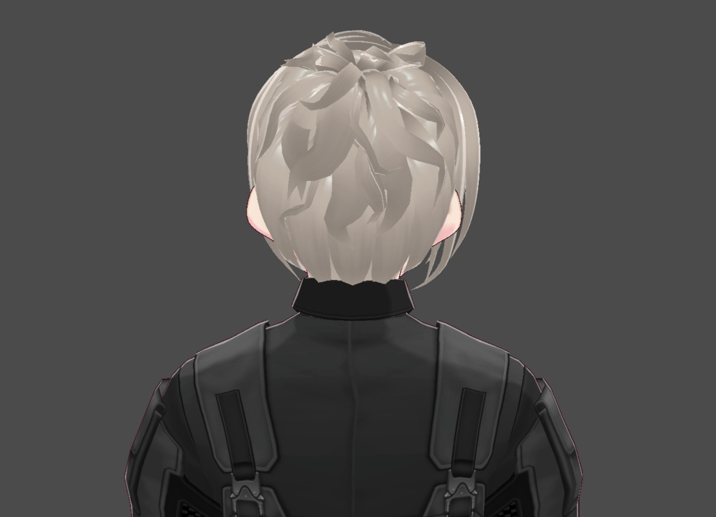 【Vroidヘアプリセット】Short Ponytail Hair Preset