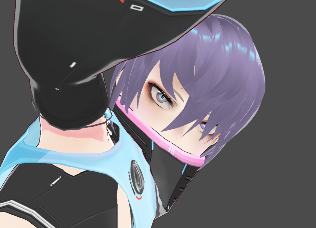 【Vroidヘアプリセット】Short Ponytail Hair Preset