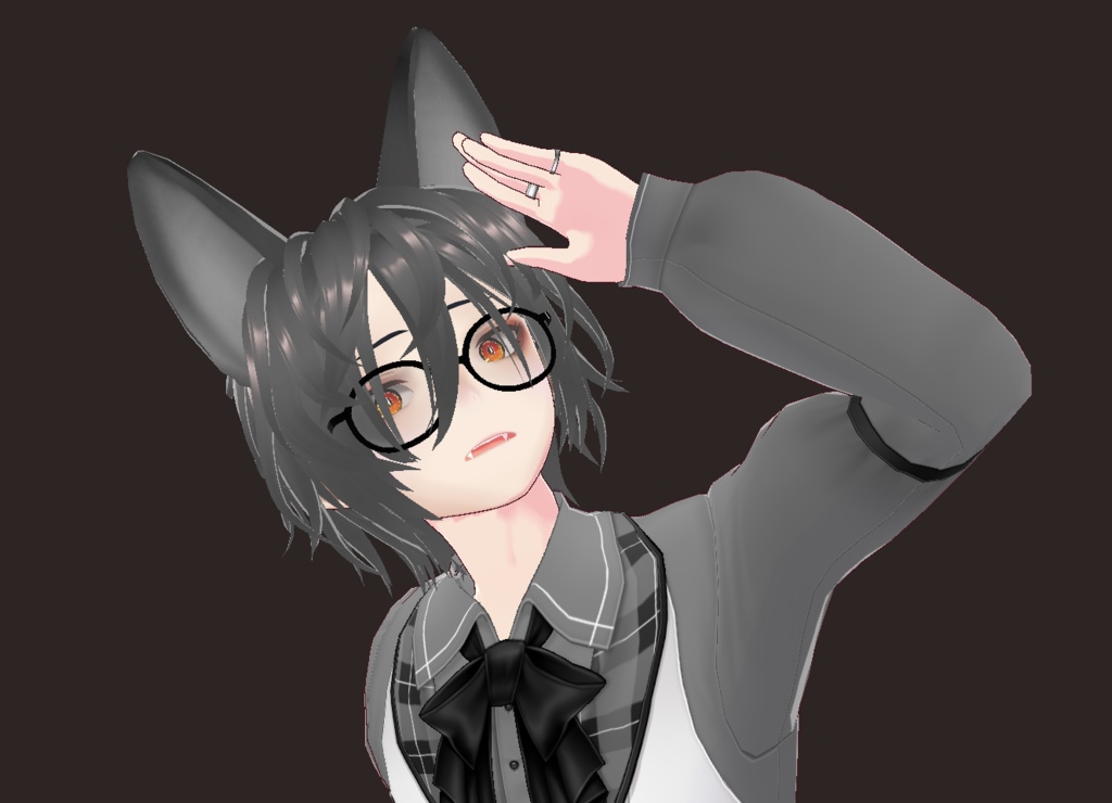 【Vroidヘアプリセット】Lazy Cat Hair Preset