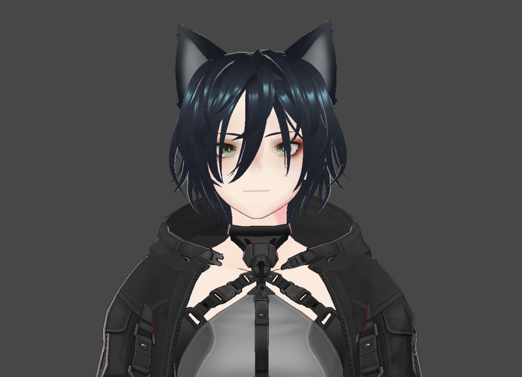 【Vroidヘアプリセット】Lazy Cat Hair Preset