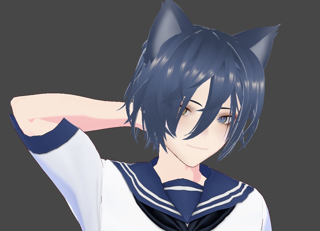 【Vroidヘアプリセット】Lazy Cat Hair Preset