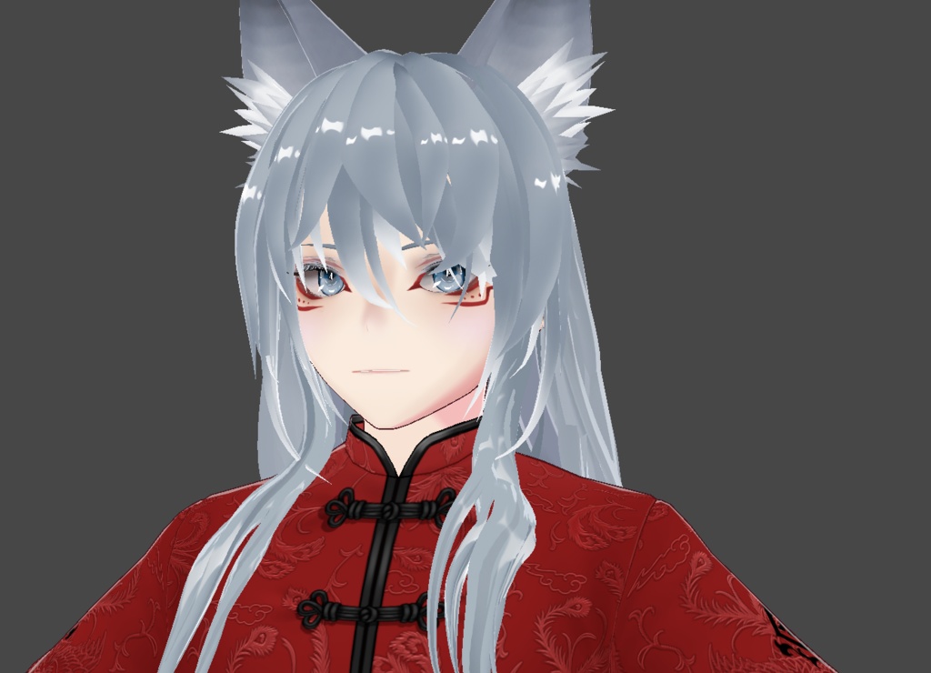 【Vroidヘアプリセット】Long Fox Hair