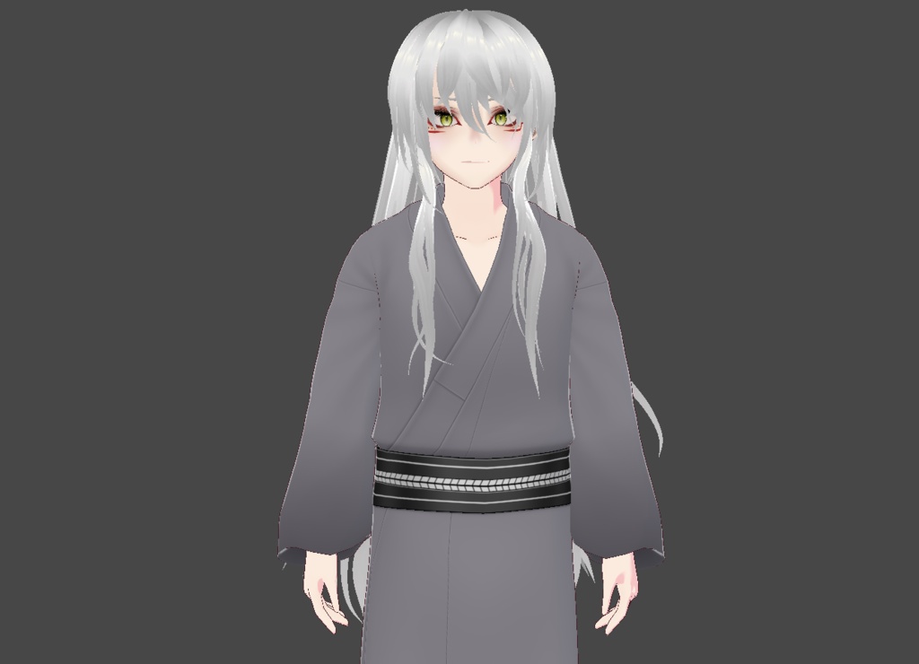 【Vroidヘアプリセット】Long Fox Hair