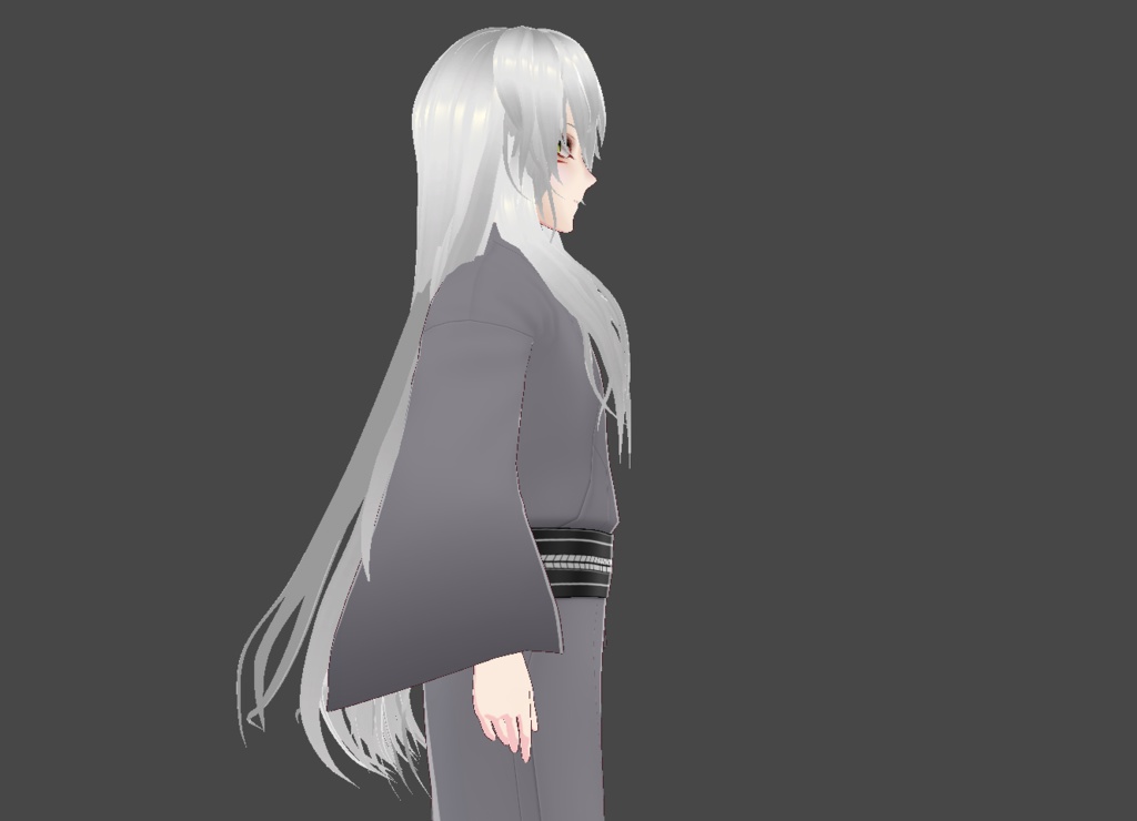 【Vroidヘアプリセット】Long Fox Hair