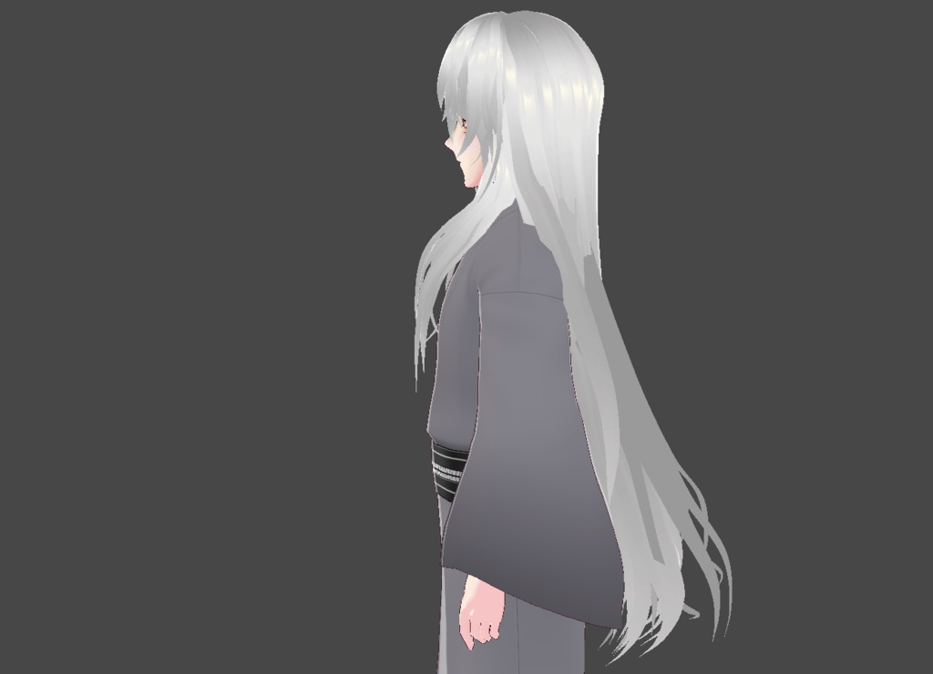 【Vroidヘアプリセット】Long Fox Hair