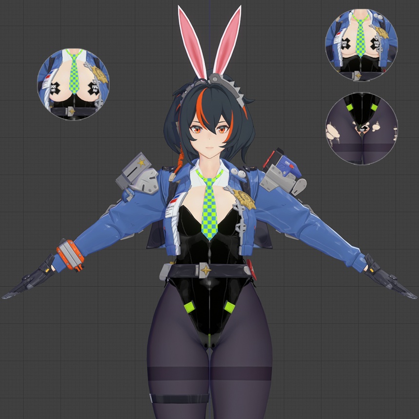 ZhuYuan Bunny ZZZモデル配布