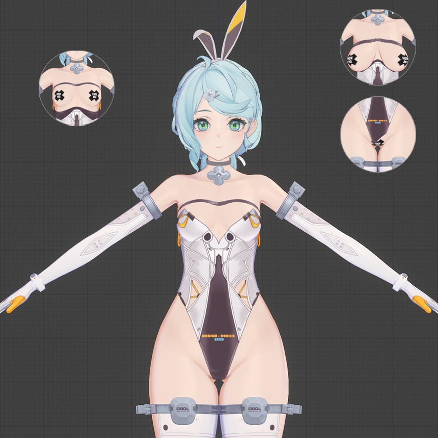 Seed Bunny ZZZモデル配布