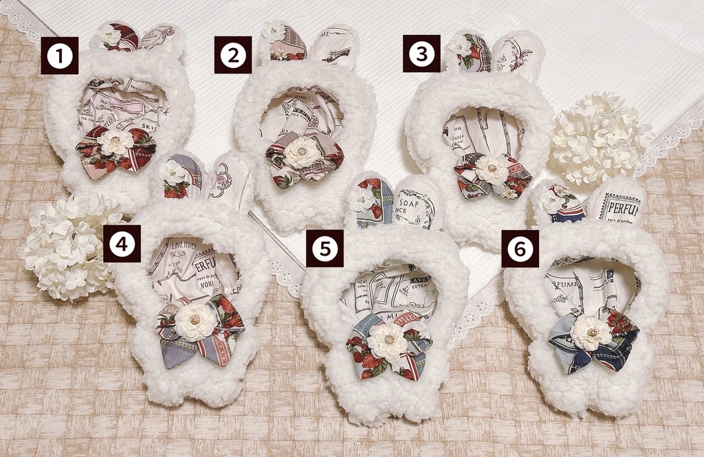 【11cm着ぐるみ】うさぎ(苺柄)