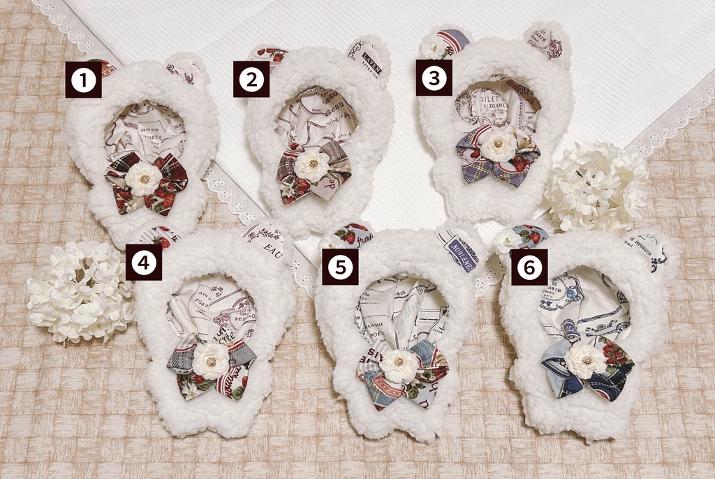 【11cm着ぐるみ】くま(苺柄)