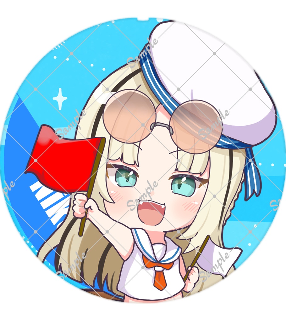 【非公式】缶バッジ(水兵服)【FLOW GLOW】