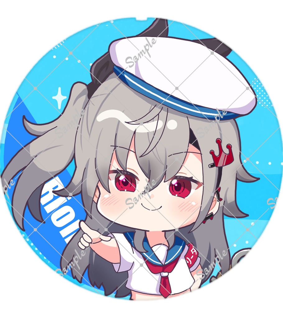 【非公式】缶バッジ(水兵服)【FLOW GLOW】