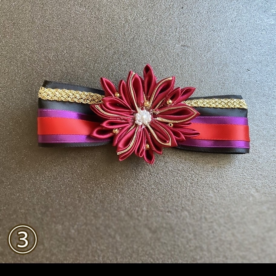 鶴丸国永 大倶利伽羅 イメージ つまみ細工りぼん