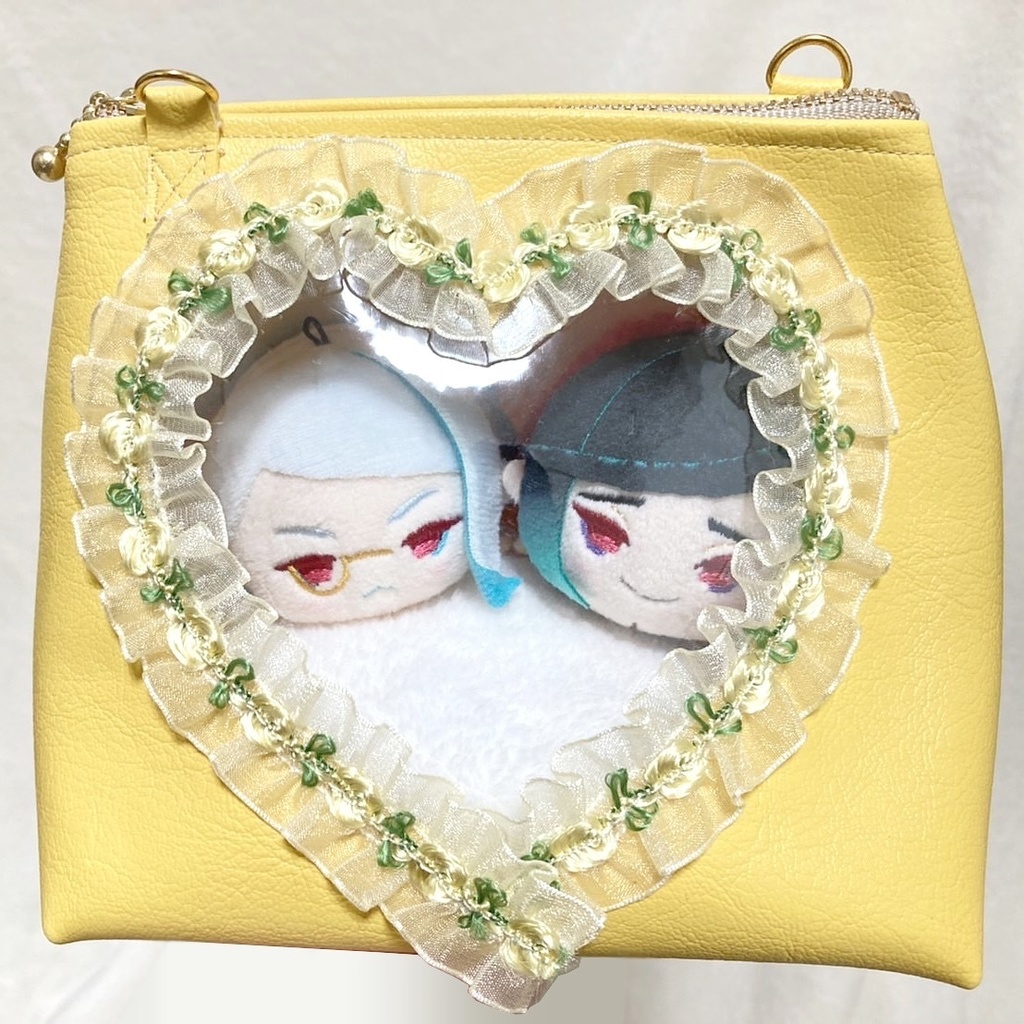 ハートもちマスポーチ♡イエロー