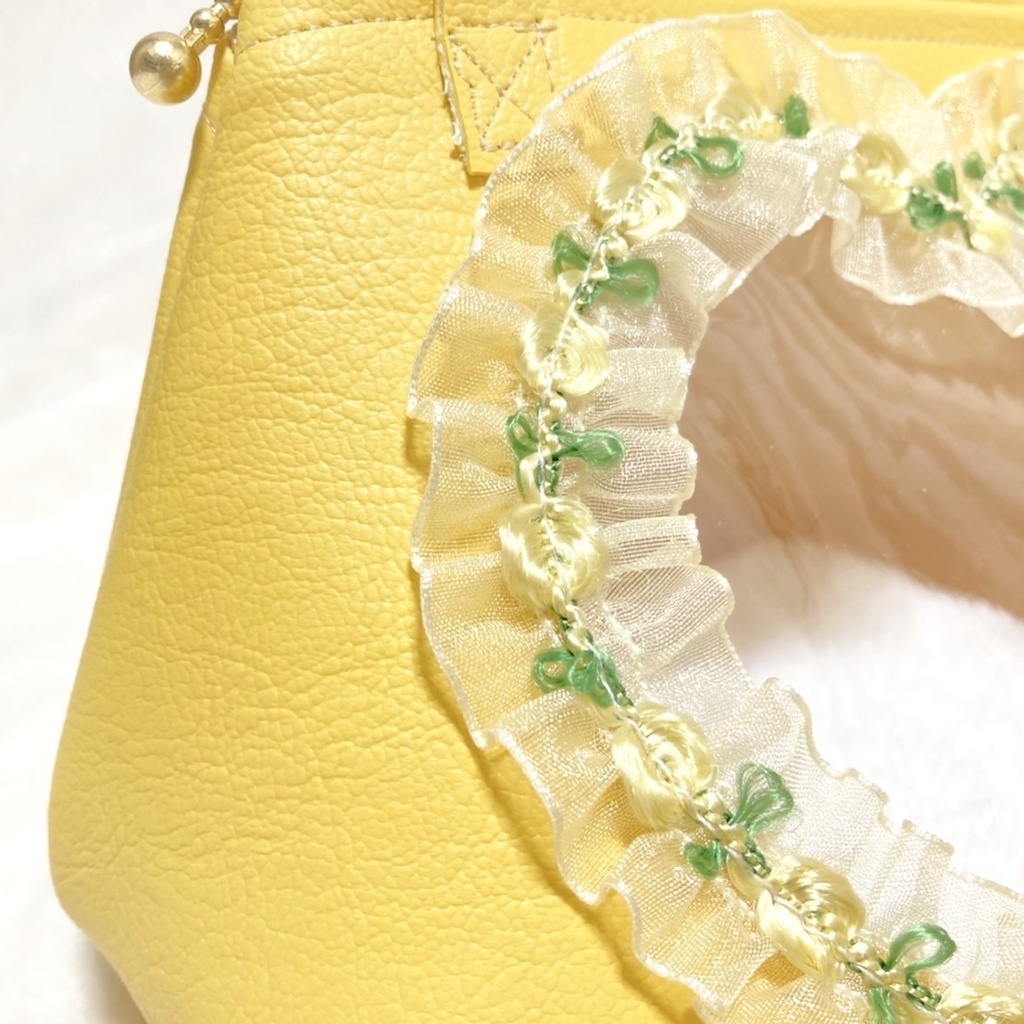 ハートもちマスポーチ♡イエロー