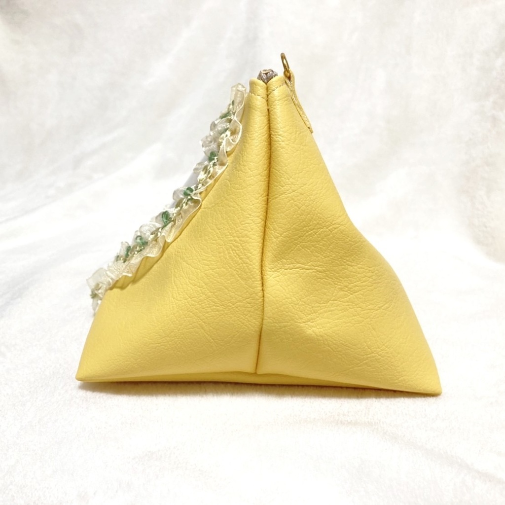 ハートもちマスポーチ♡イエロー