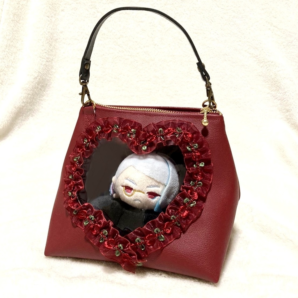 ハートもちマスポーチ♡レッド