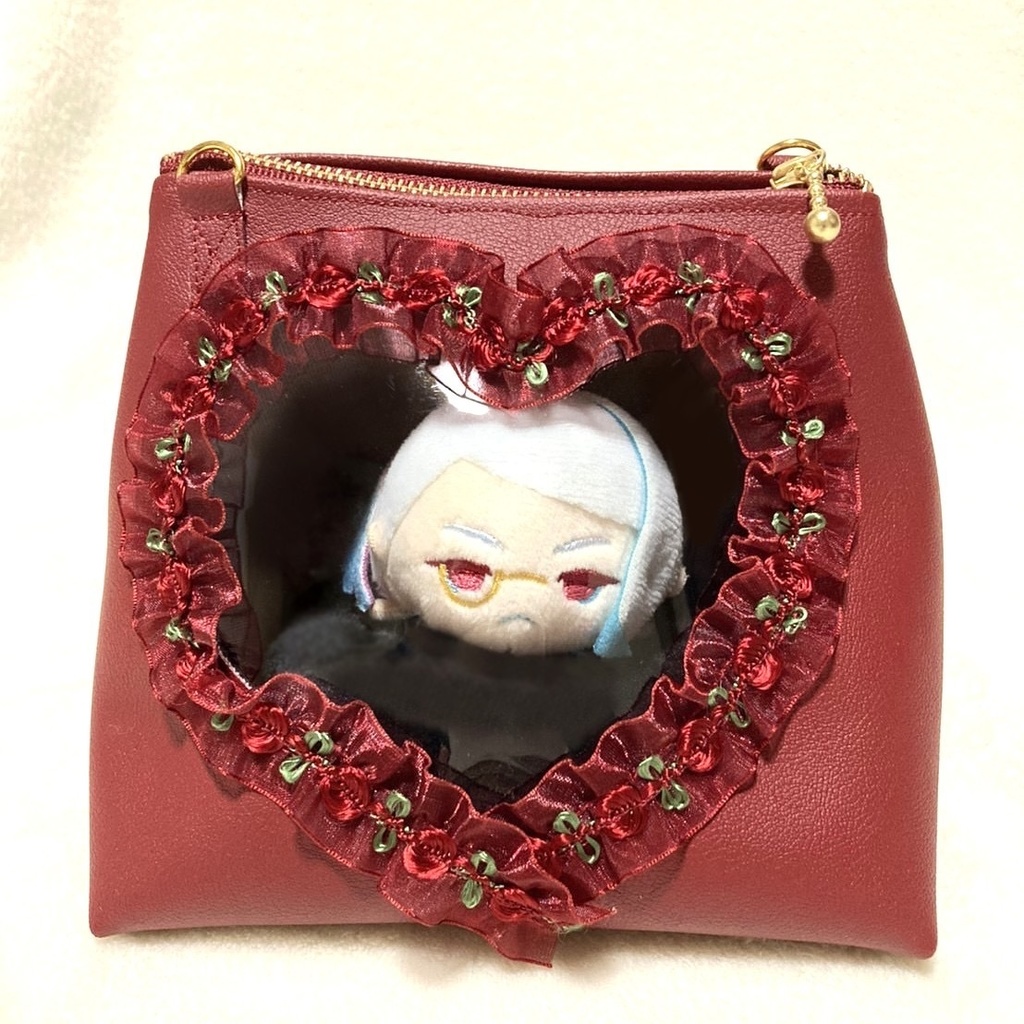 ハートもちマスポーチ♡レッド