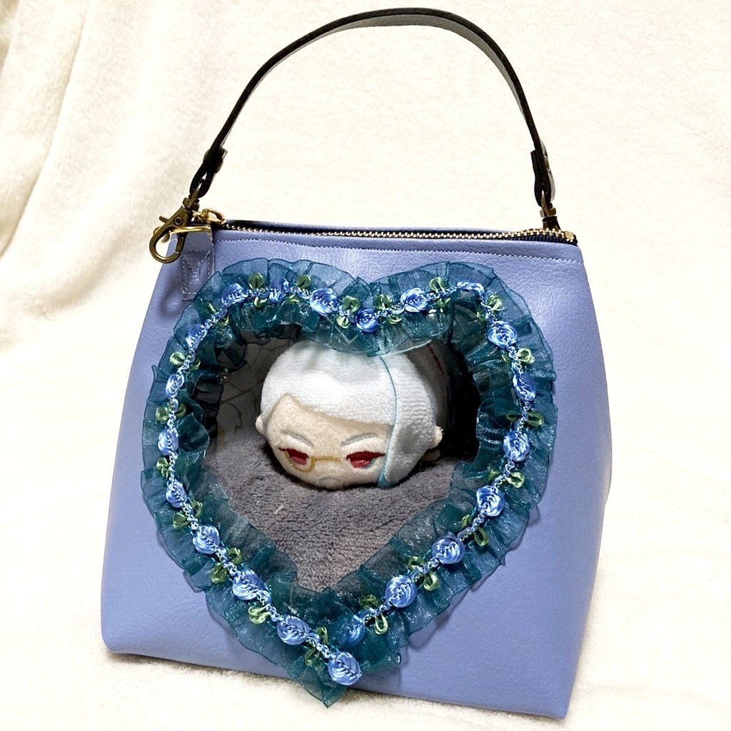 ハートもちマスポーチ♡ブルー系