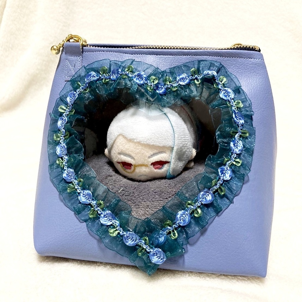 ハートもちマスポーチ♡ブルー系