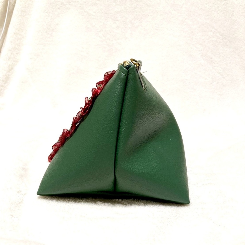 ハートもちマスポーチ♡グリーン