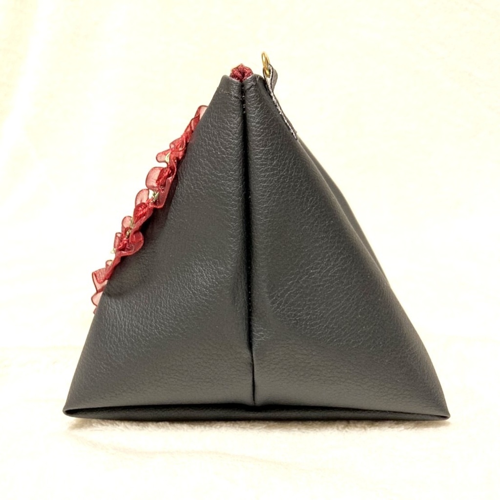 ハートもちマスポーチ♡ブラック