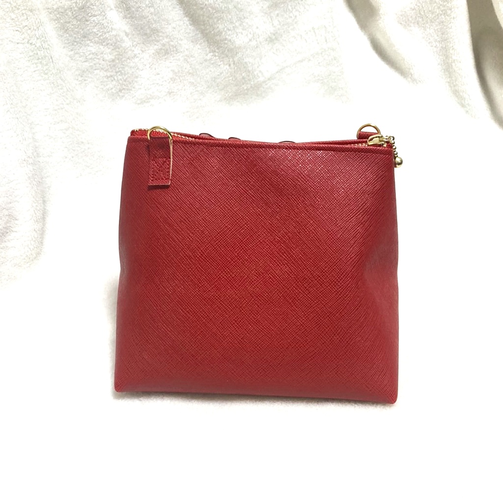 ハートもちマスポーチ♡ライトレッド