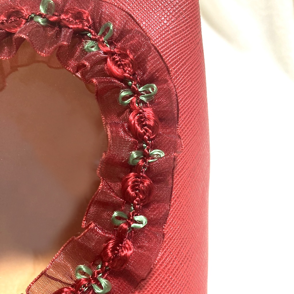 ハートもちマスポーチ♡ライトレッド